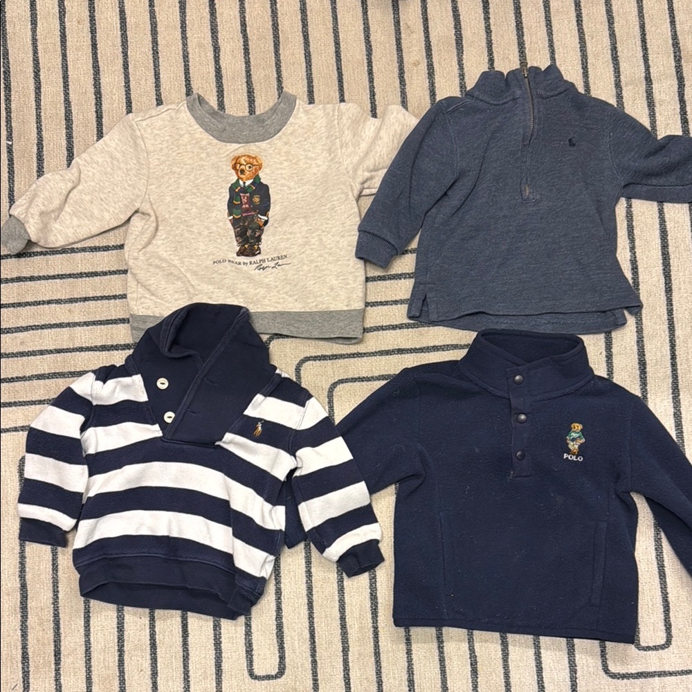 Ralph Lauren sweaters / sweatshirts 12 months (lot of 4)